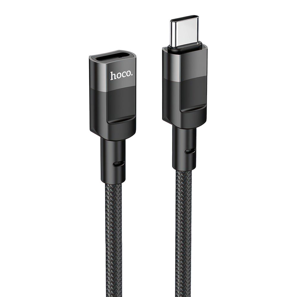 USB-C удлинитель HOCO U107 Type-C, 1.2м, нейлон (черный)