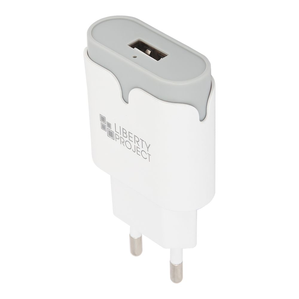 СЗУ "LP" с USB выходом 2.1А "Tower Of Power" (белое/коробка)