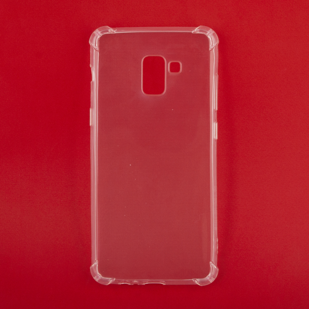 Силиконовый чехол "LP" для Samsung A8+ SM-A730 ударопрочный TPU Armor Case (прозрачный) европакет