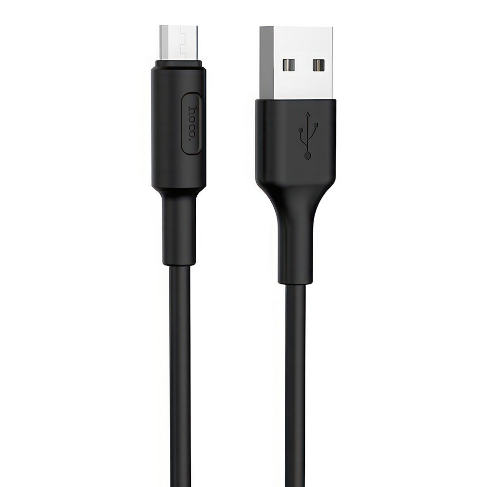 USB кабель HOCO X25 Soarer MicroUSB, 1м, PVC (черный)
