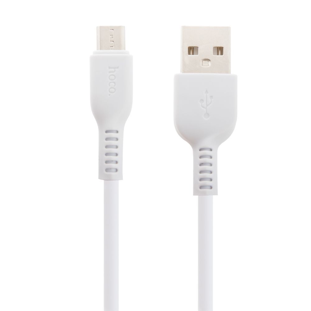 USB кабель HOCO X20 Flash MicroUSB, 2.4А, 1м, PVC (белый))