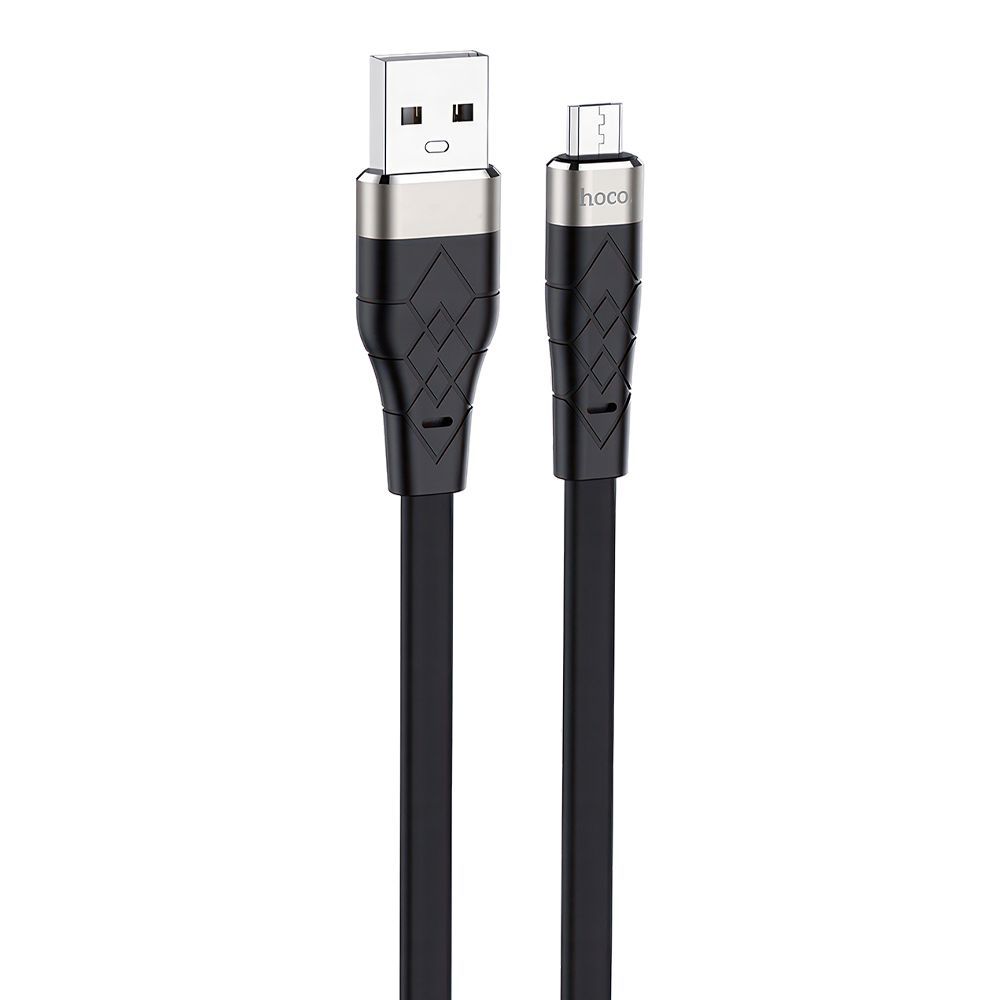 USB кабель HOCO X53 Angel MicroUSB, 2.4А, 1м, силикон (черный)