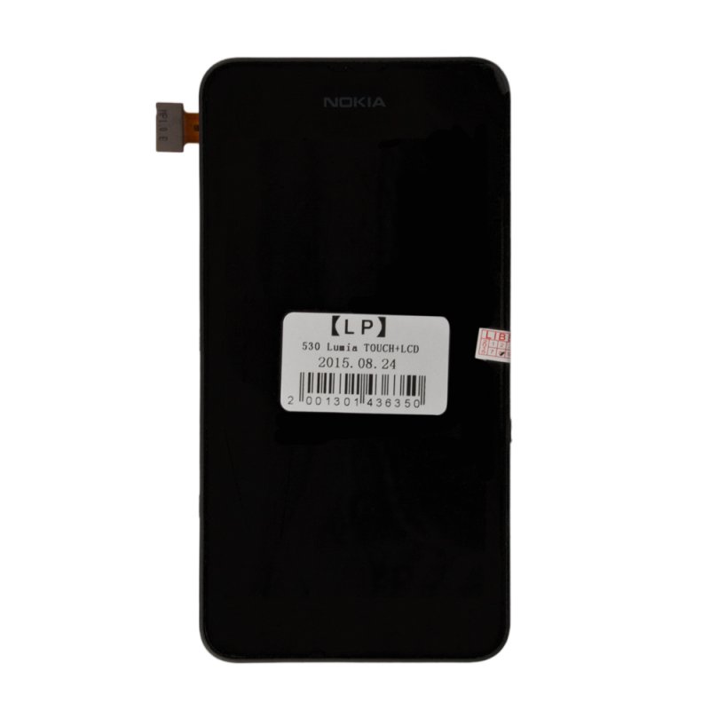 LCD дисплей для Nokia Lumia 530 (RM-1017, RM-1018, RM-1019) в рамке, с тачскрином (черный)