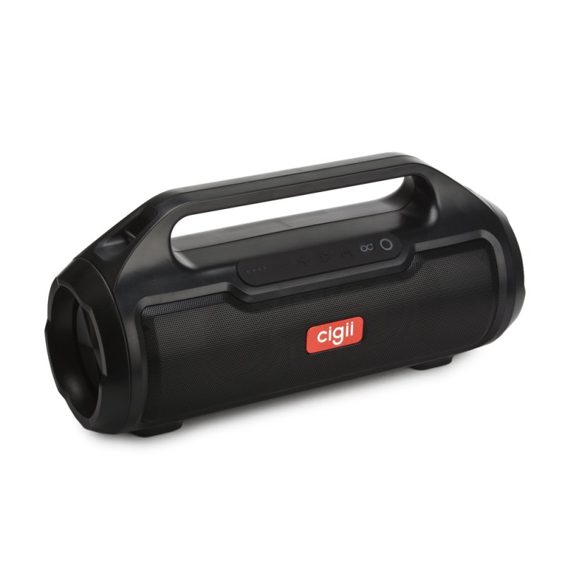 Колонка беспроводная Bluetooth Cigii BM02 2.0 Boombox/RGB LED/A2DP/USB/Micro SD/AUX/FM (черная)