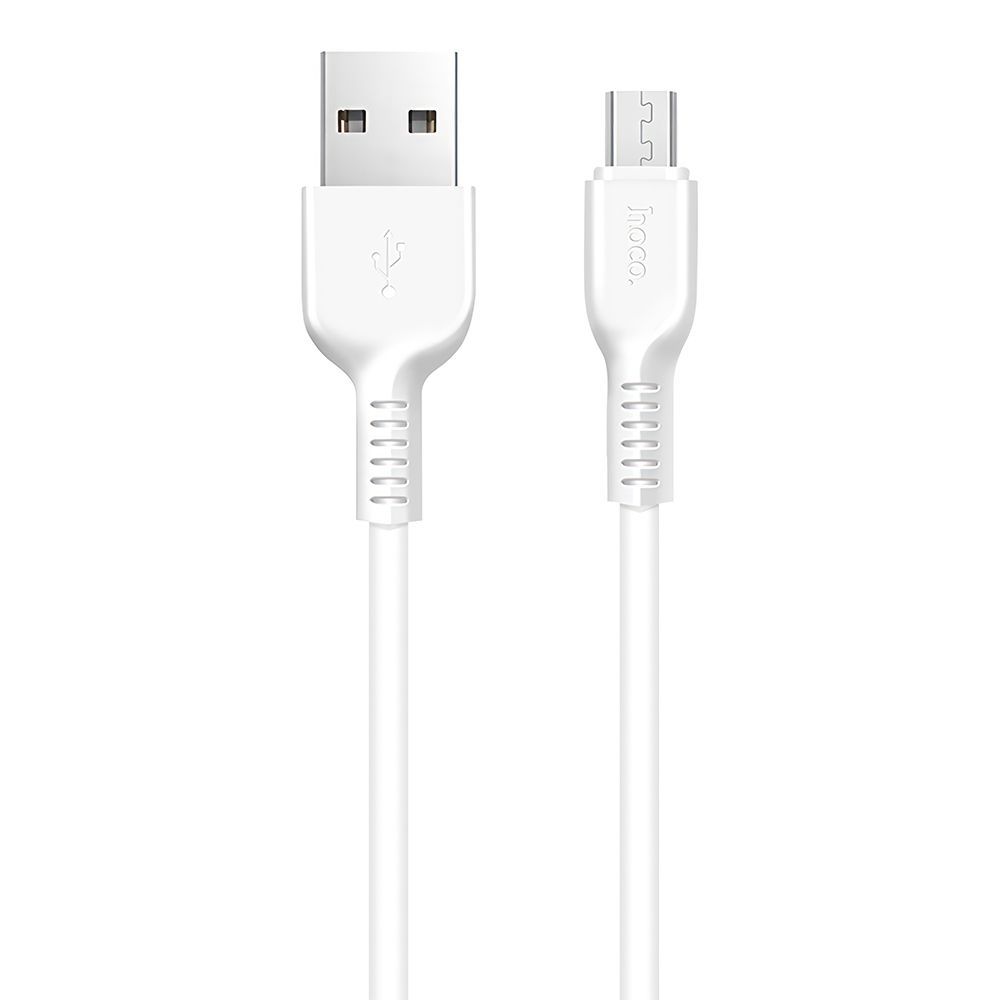 USB кабель HOCO X13 Easy charged MicroUSB, 2.4А, 1м, PVC (белый)