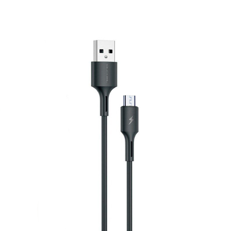 USB кабель WK WDC-136 Upine MicroUSB, 3А, 1м, TPE (черный)