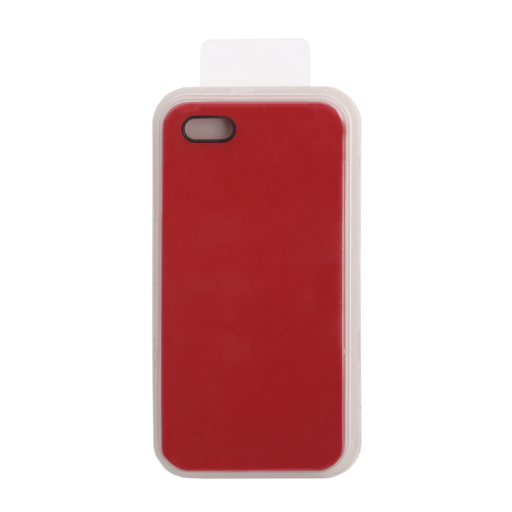 Силиконовый чехол для iPhone 5/5S/5SE "Silicone Case" (бордовый, блистер) 33