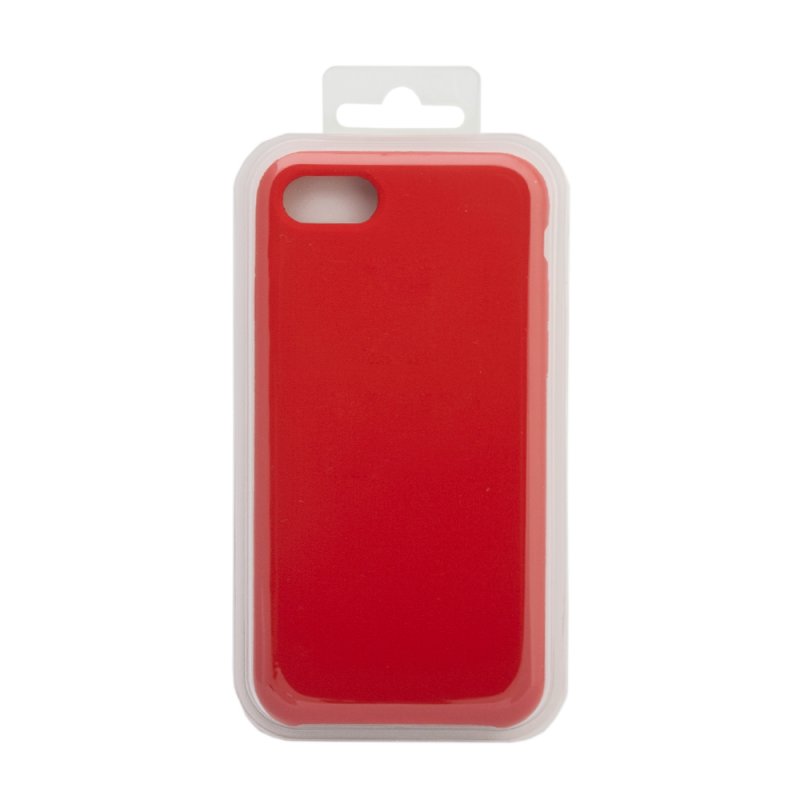 Силиконовый чехол для iPhone SE 2/8/7 "Silicone Case" (красный, блистер)14