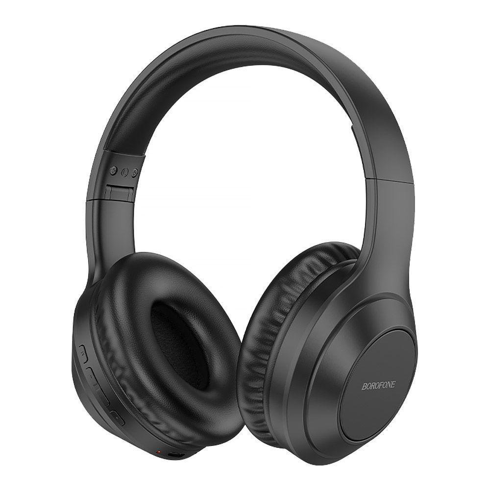Bluetooth гарнитура BOROFONE BO20 Player BT 5.3, 3.5мм, накладная, громкость +/- (черный) мятая (0L-00057837)