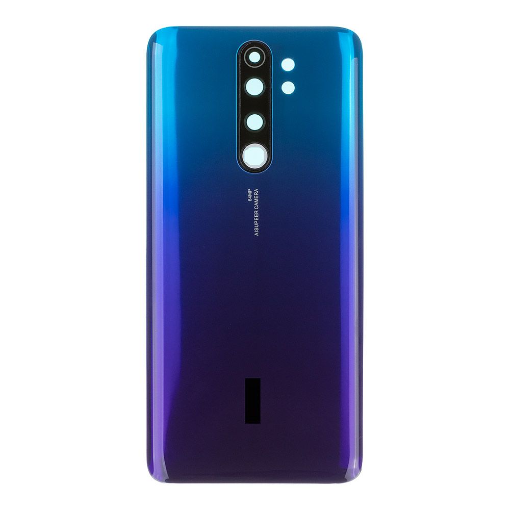 Задняя крышка для Xiaomi Redmi Note 8 Pro со стеклом камеры (синий)