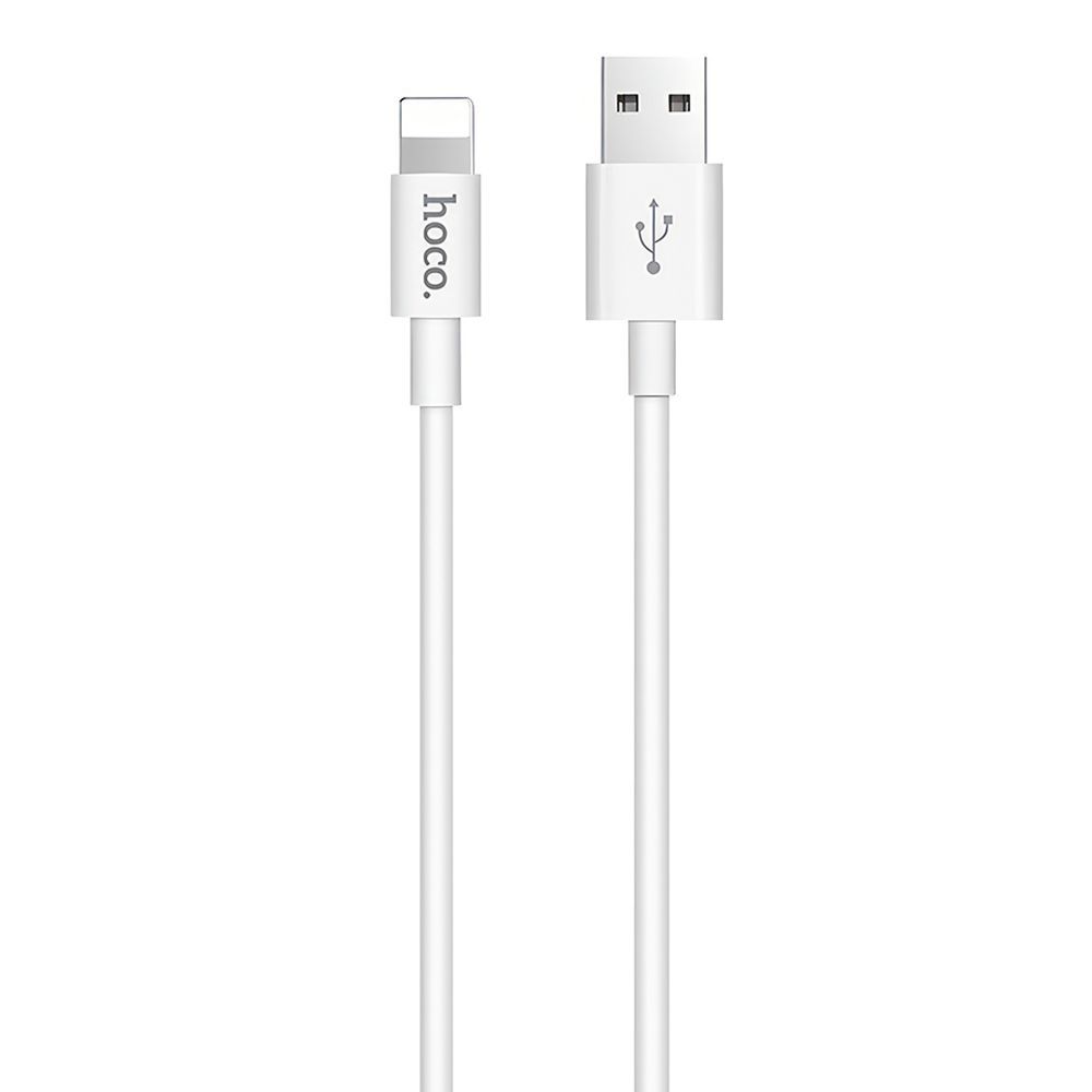 USB кабель HOCO X23 Skilled Lightning 8-pin, 2.4А, 1м, TPE (белый)