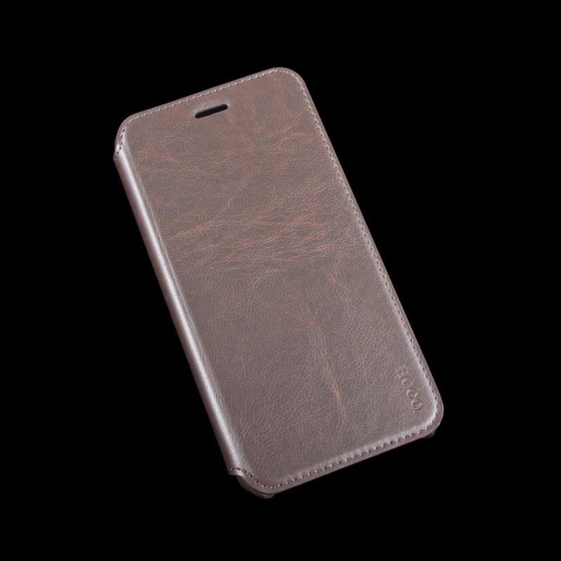 Чехол для iPhone 6/6s Plus "HOCO" Crystal series Classic Folder раскладной  кожаный (золотой)