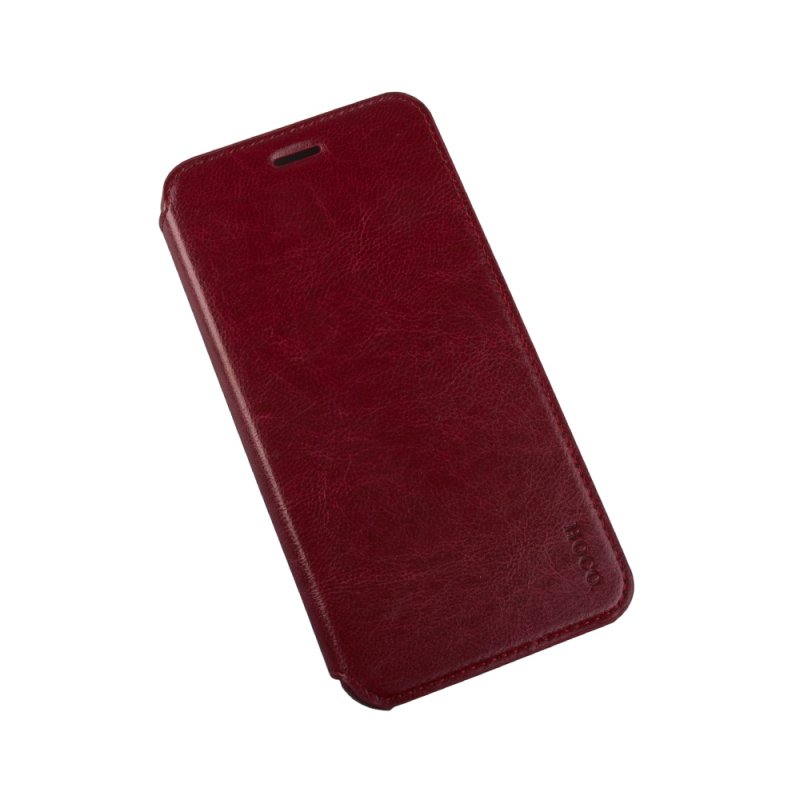 Чехол для iPhone 6/6s Plus "HOCO" Crystal series Classic Folder раскладной  кожаный (красный)