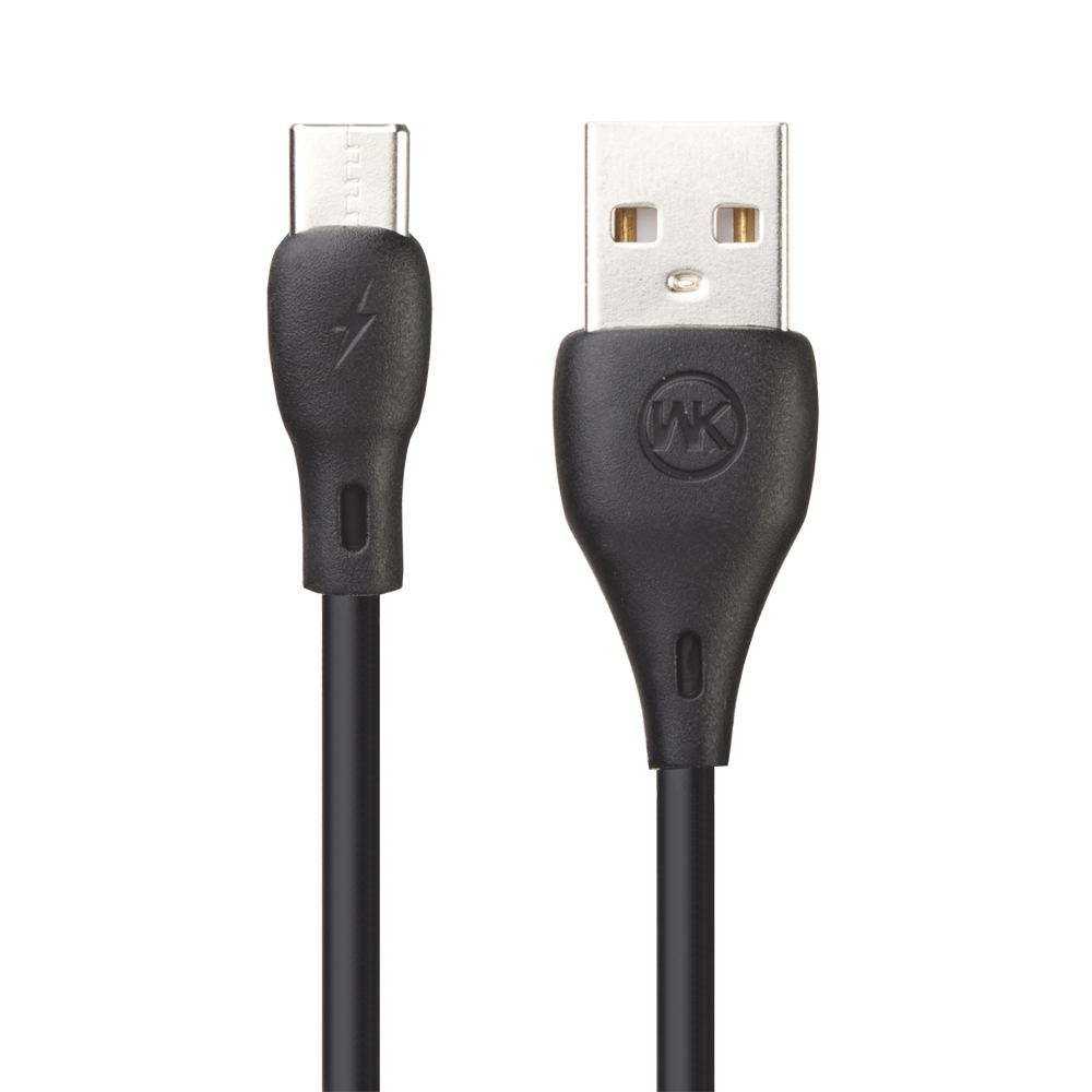 USB кабель WK WDC-072a Full Speed Type-C, 1м, TPE (черный)