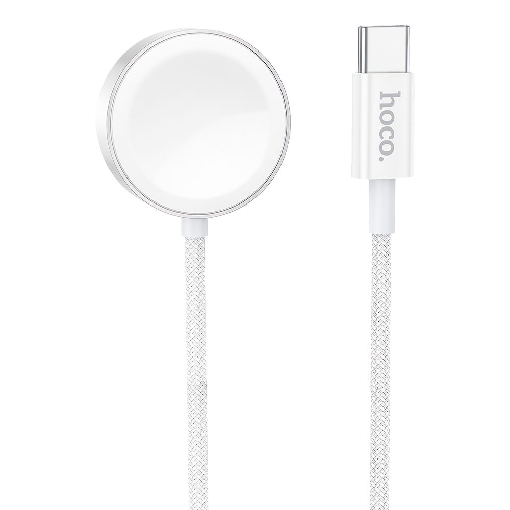 Беспроводное ЗУ HOCO CW59 для iWatch и Samsung, 2.5W, магнитное, 1.2м (белый)