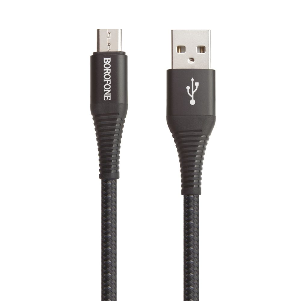 USB кабель BOROFONE BX29 Endurant MicroUSB, 2.4А, 1м, нейлон (черный)
