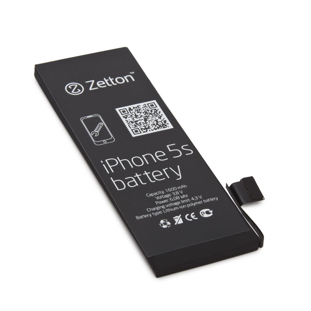 Аккумулятор (АКБ) Zetton для iPhone 5S 1600 mAh, Li-Pol аналог 616-0728