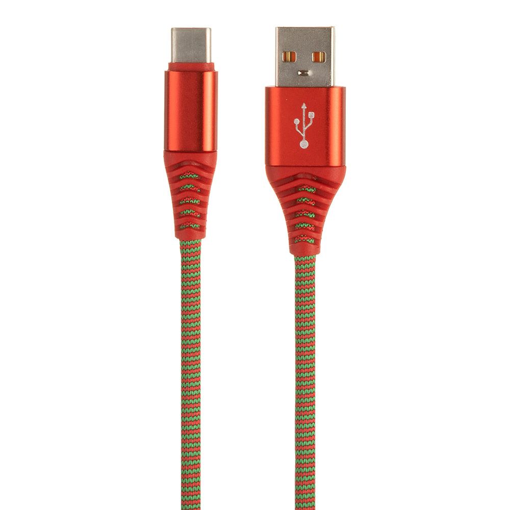 USB кабель "LP" Type-C "Носки" (красный/блистер)