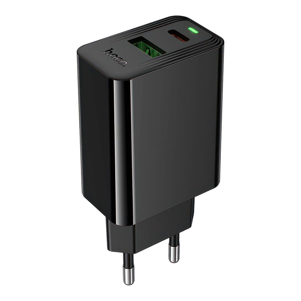 СЗУ HOCO CS94A Leader 1xUSB, 1xUSB-C, 3А, PD20W, QC3.0 (черный)