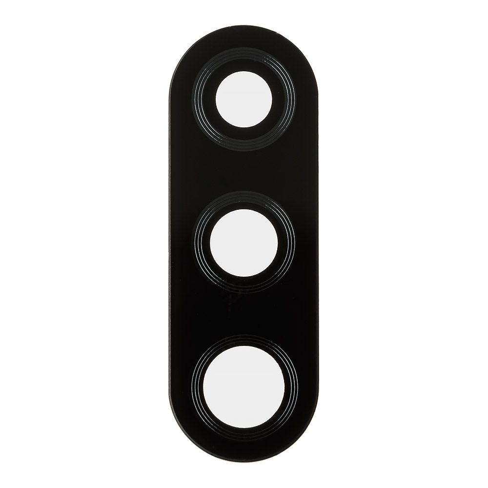 Стекло задней камеры для Samsung A115 Galaxy A11 (без рамки) (черный)