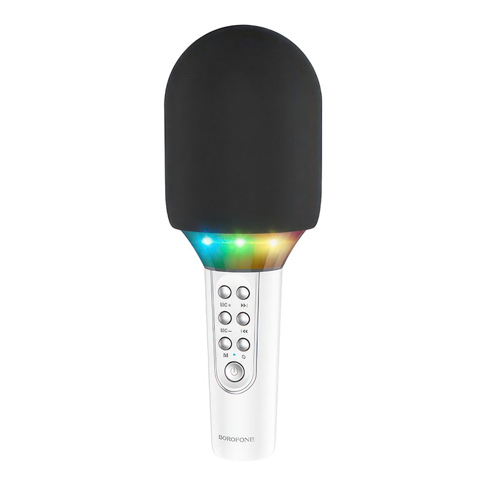 Караоке-микрофон BOROFONE BFK2 Elf BT5.0, 5W, microSD, LED (белый)