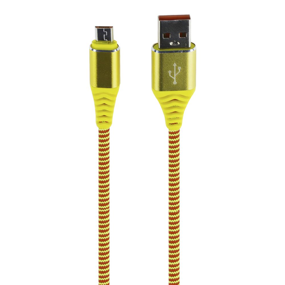 USB кабель "LP" Micro USB "Носки" (желтый/блистер)