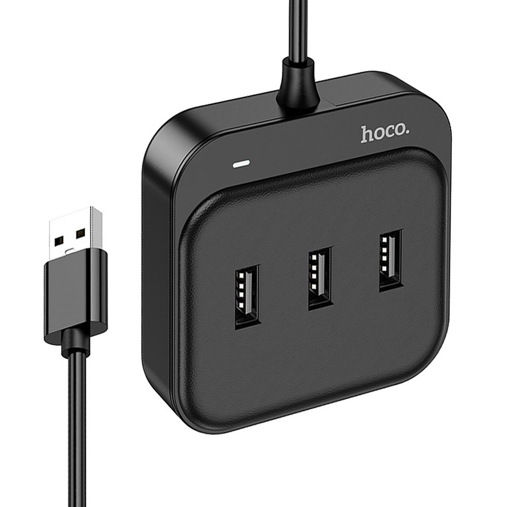 USB Хаб HOCO HB31 Easy 4хUSB, 0.2м (черный)