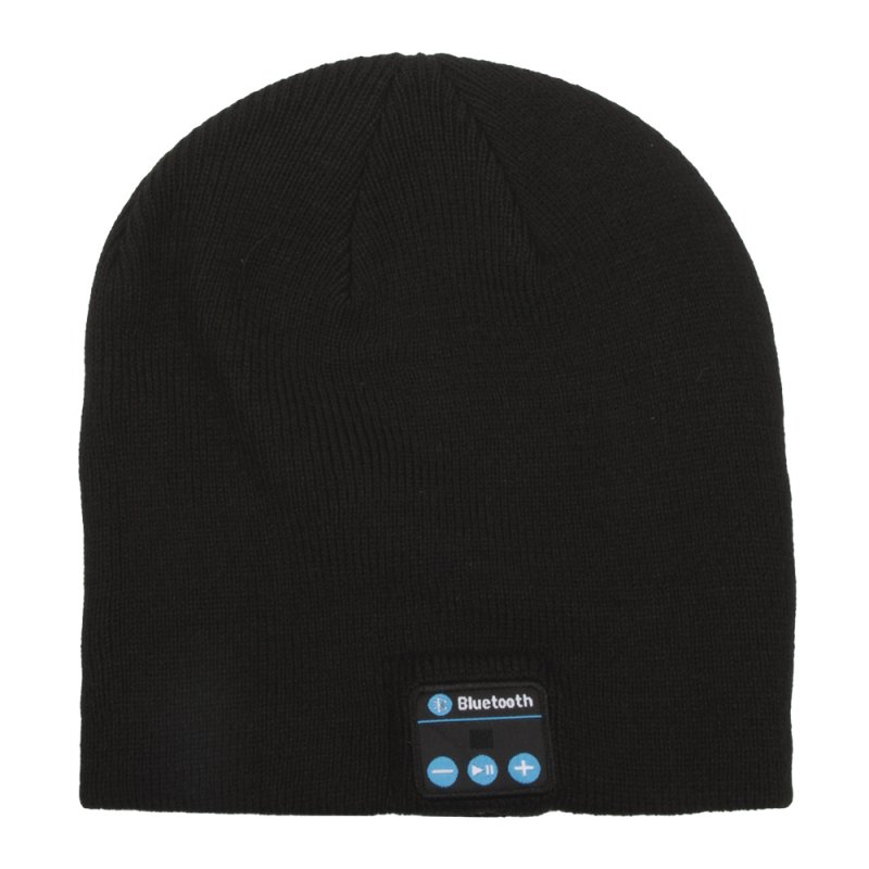 Bluetooth беспроводная гарнитура "Hat" шапка со стерео гарнитурой (черная/коробка)