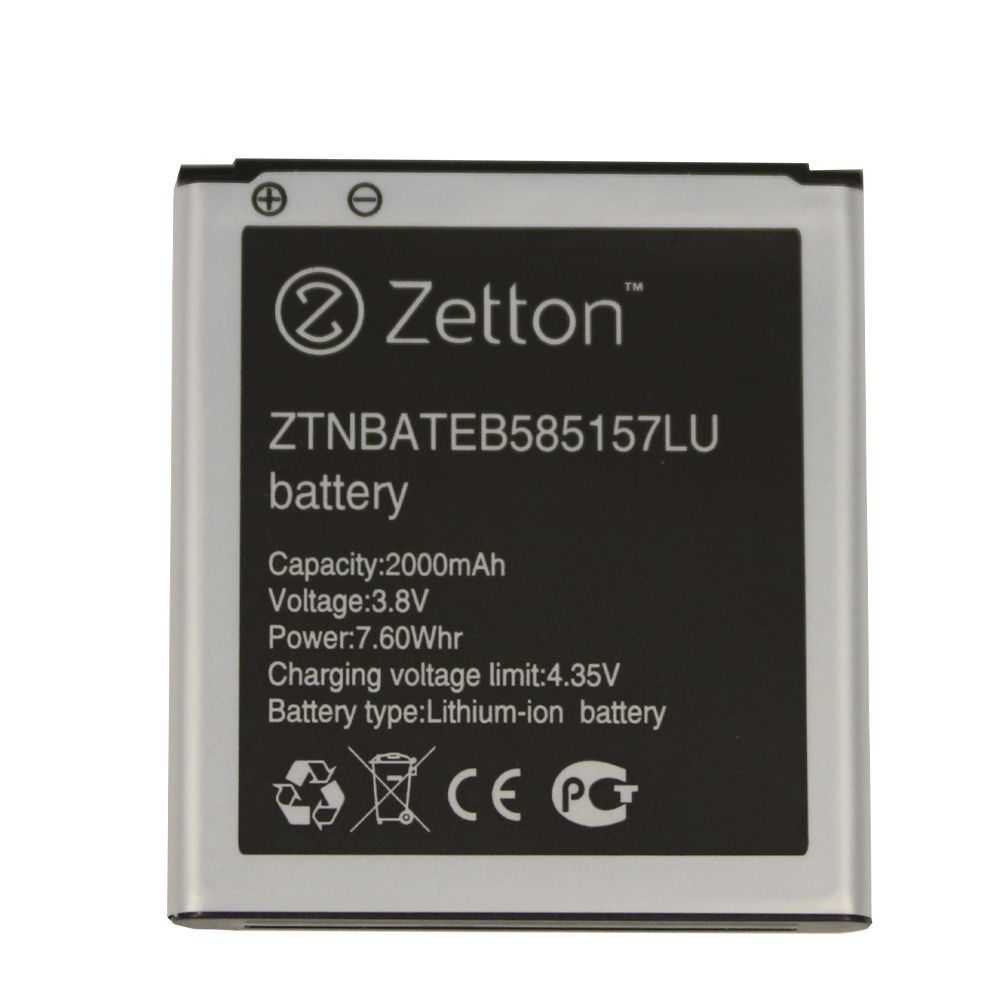 Аккумулятор (АКБ) Zetton для Samsung Galaxy Core 2 Duos/Beam/Core Advance/G355H/i8530/i8580 2000 mAh аналог EB585157LU