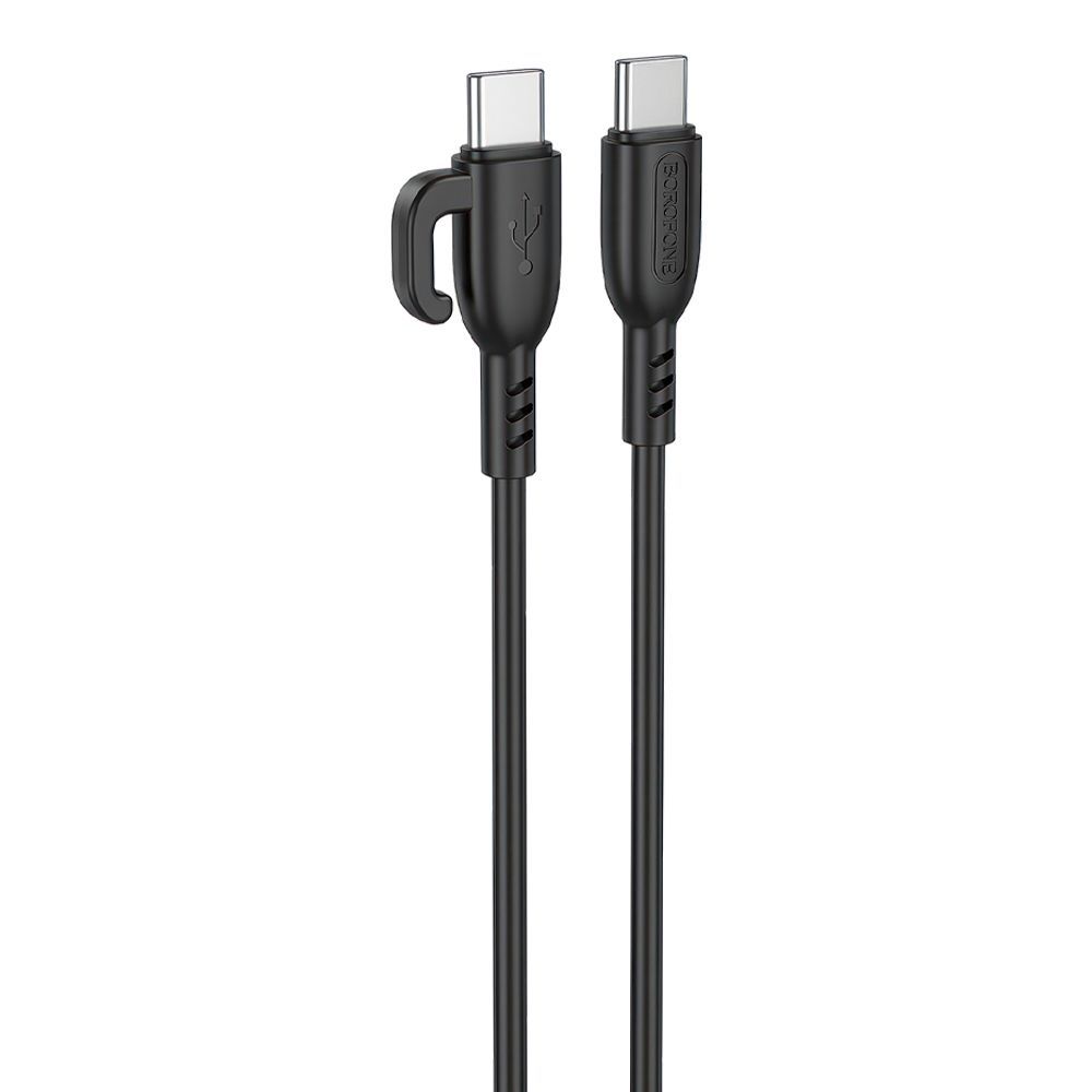 USB-C кабель BOROFONE BX91 Symbol Type-C, 3А, 60W, 1м, PVC (черный)