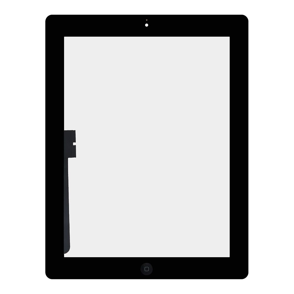 Тачскрин для Apple iPad 3 с кнопкой Home, 1-я категория, класс AAA (черный)