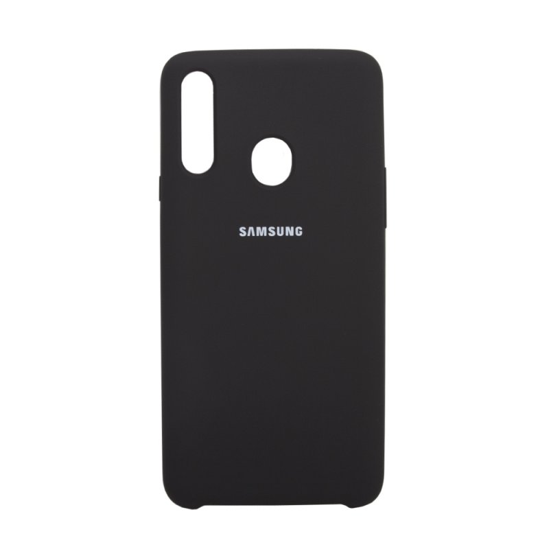 Силиконовый чехол для Samsung Galaxy A20s "Silicone Cover" (черный/коробка)