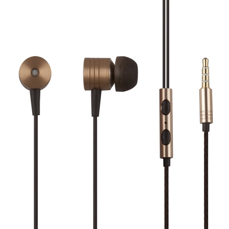 Гарнитура Mi металлический корпус (золотая/пластиковый бокс)