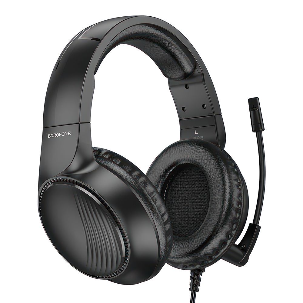 Гарнитура игровая BOROFONE BO109 Bountiful 3.5мм, USB, накладная, 2м, громкость +/- (черный)