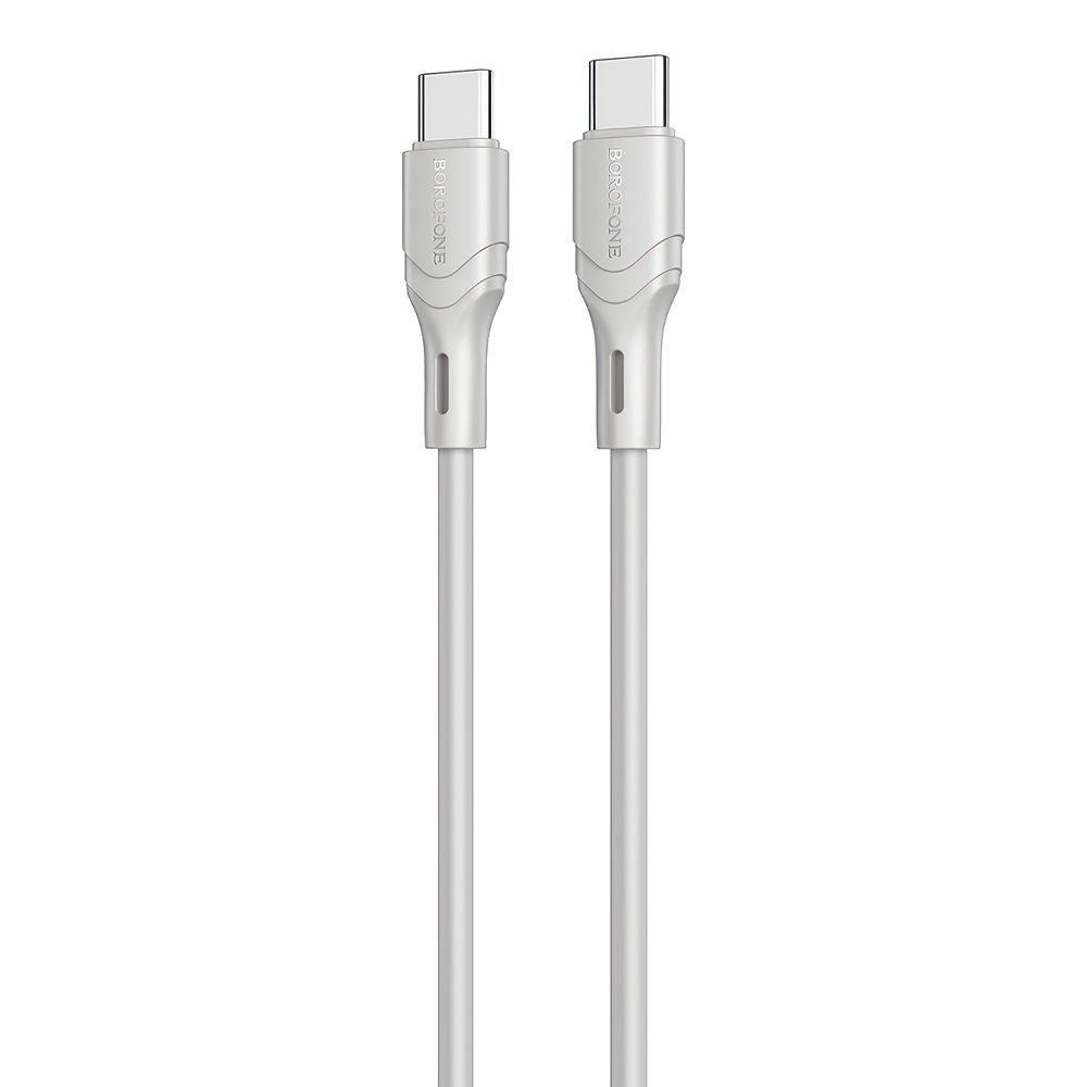 USB-C кабель BOROFONE BX99 Method Type-C, 3А, 60W, 1м, силикон (серый)