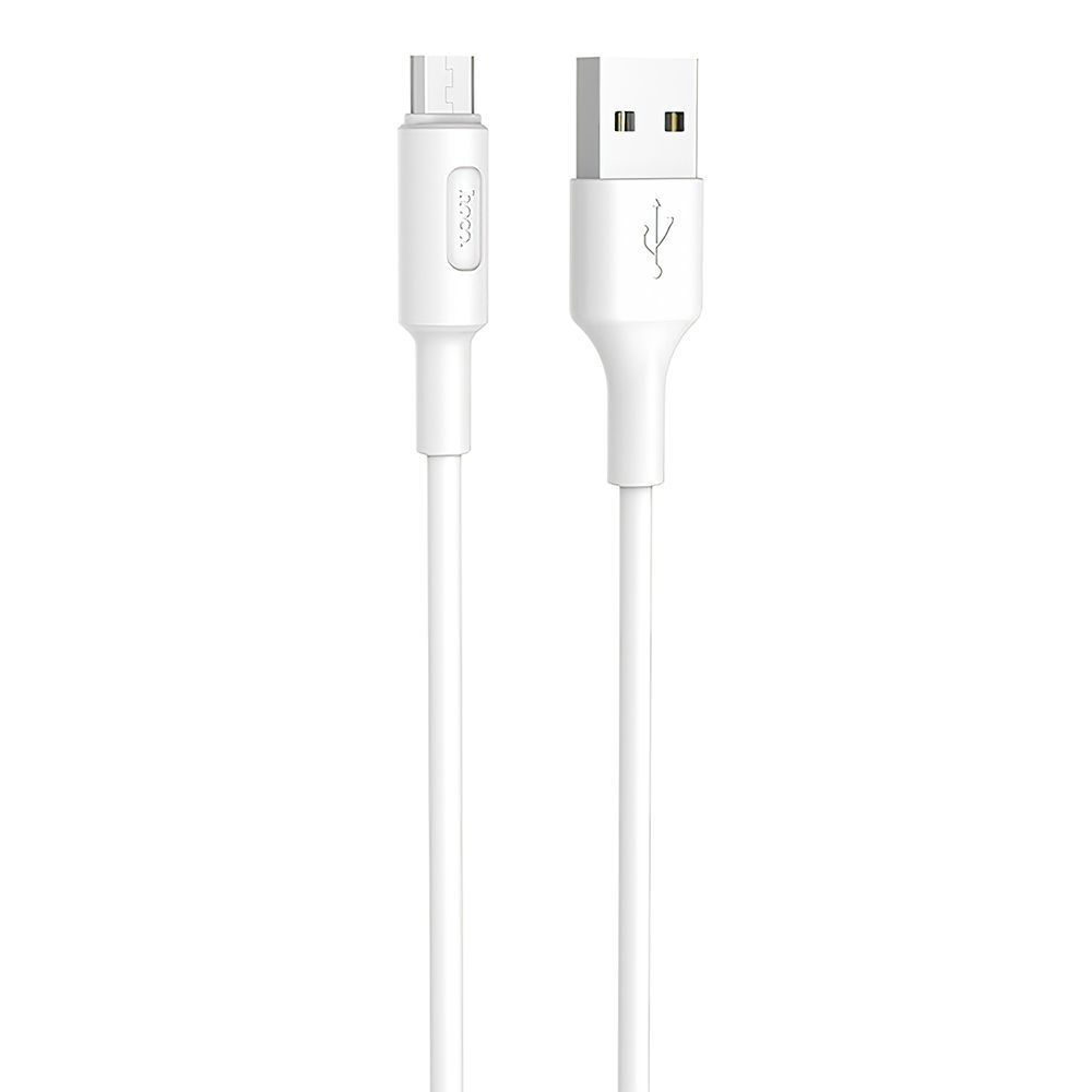 USB кабель HOCO X25 Soarer MicroUSB, 1м, PVC (белый)