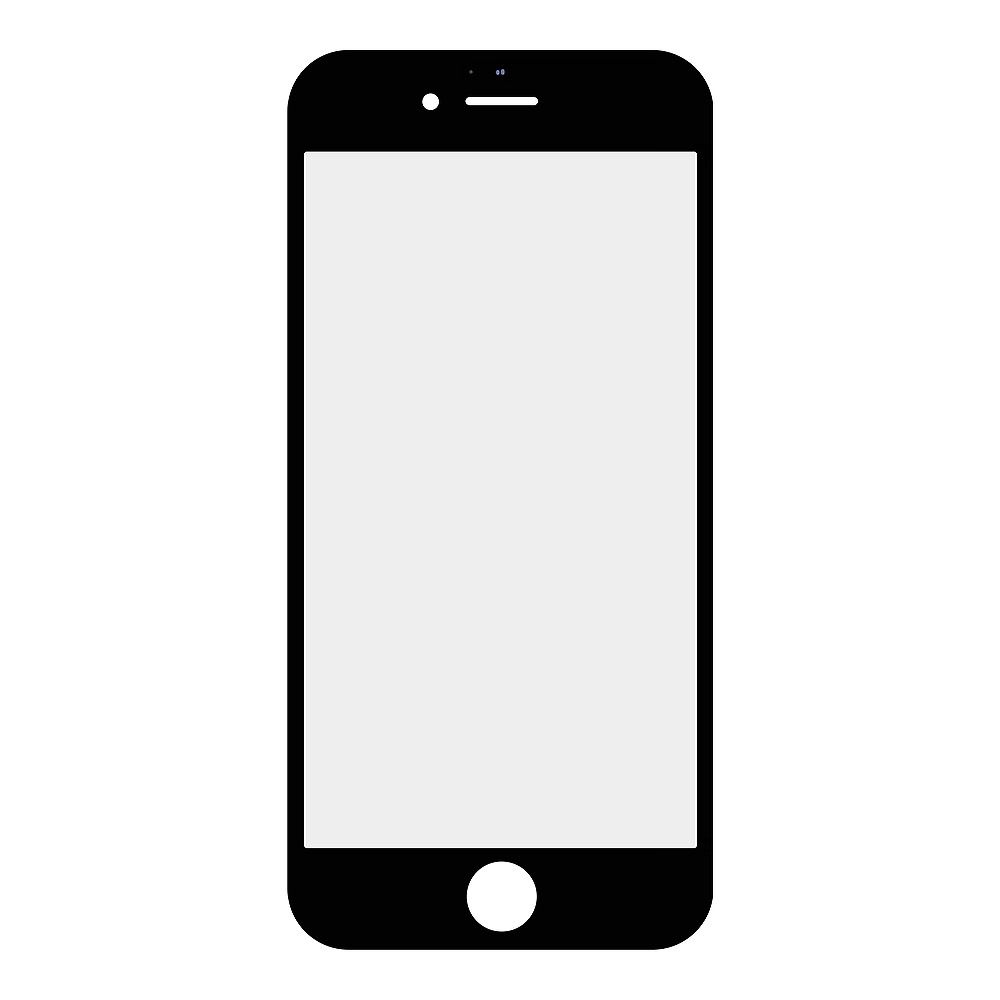 Стекло + OCA  в сборе с рамкой для iPhone 6 олеофобное покрытие (черный)