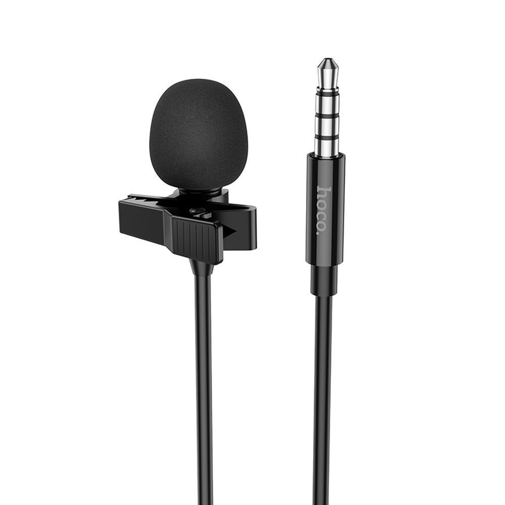 Микрофон петличный HOCO L14 Lavalier 3.5мм, 2м (черный)