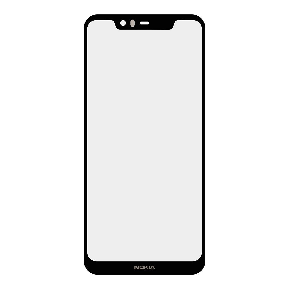 Стекло для переклейки Nokia 5.1 Plus  (черный)