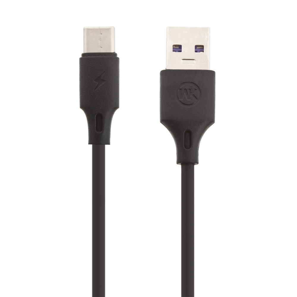 USB кабель WK WDC-101a Full Speed Pro Type-C, 5А, 1м, TPE (черный)