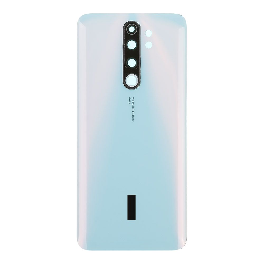Задняя крышка для Xiaomi Redmi Note 8 Pro со стеклом камеры (белый)