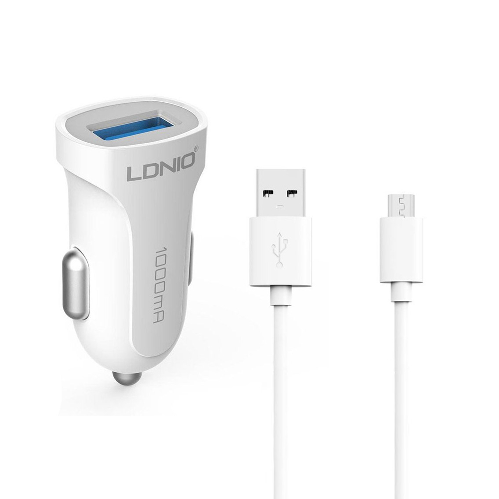 АЗУ "LDNIO" 1 USB 1А + кабель USB Type-C DC-17 TC (белое/коробка)