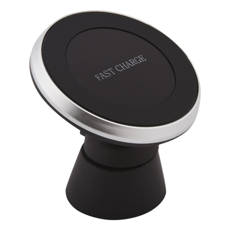 Держатель в авто с БЗУ "Magnetic" Wireless Car Charger на панель (черный/коробка)