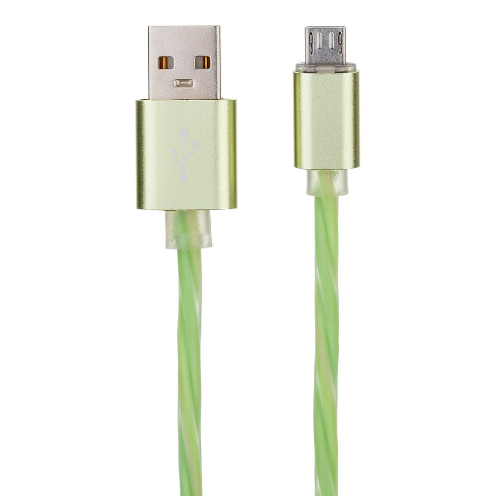 USB кабель "LP" Micro USB Косичка 1м. (зеленый/европакет)