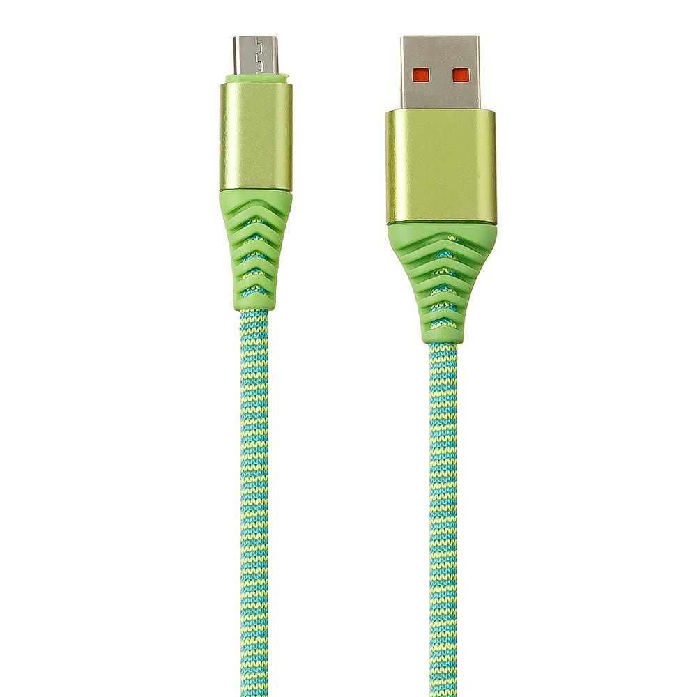 USB кабель "LP" Micro USB "Носки" (зеленый/блистер)