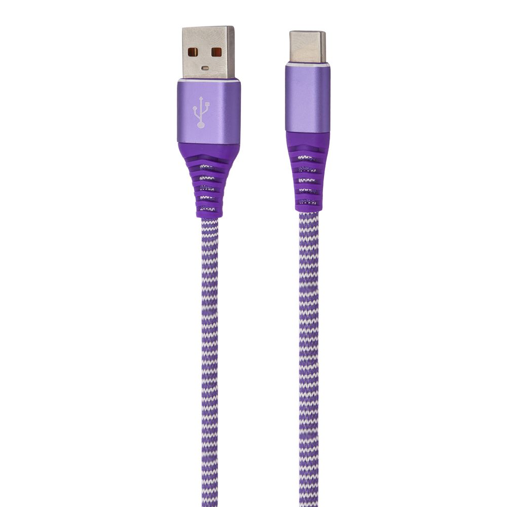 USB кабель "LP" Type-C "Носки" (фиолетовый/блистер)
