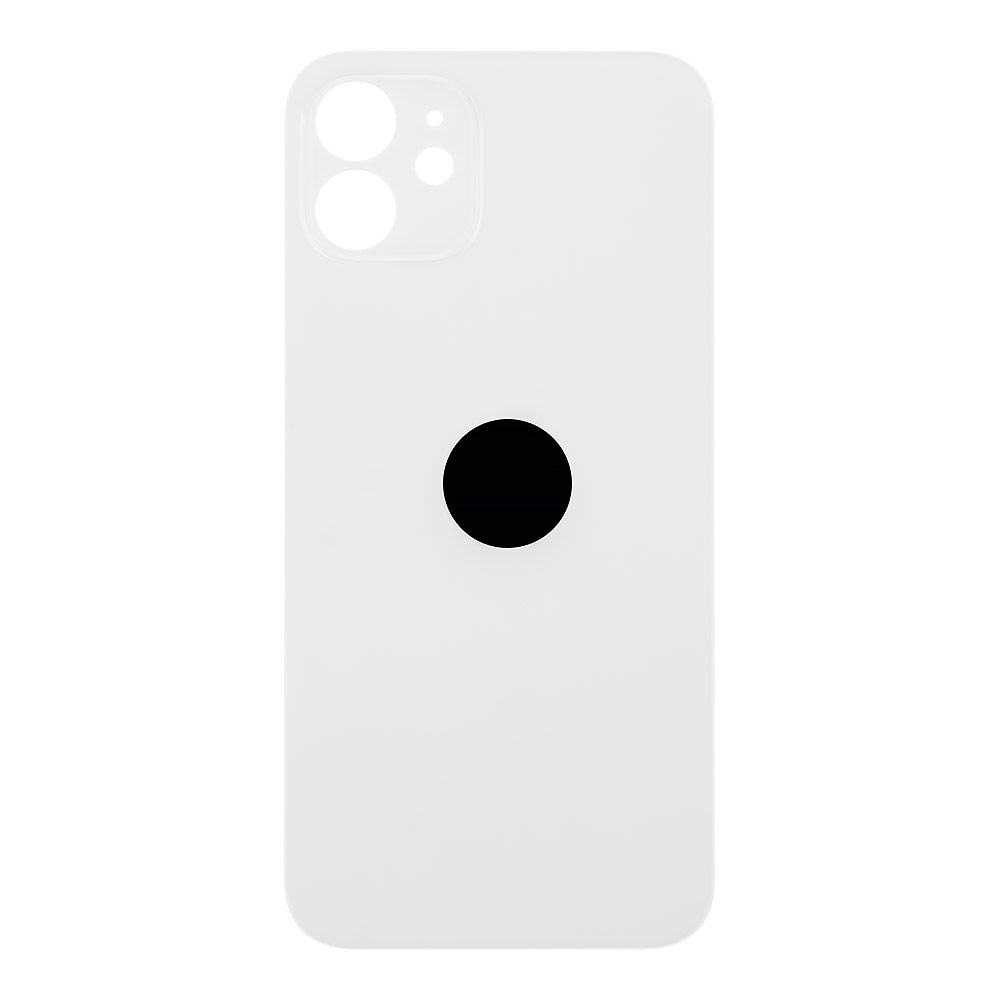 Задняя крышка для iPhone 12 (белый) с логотипом, монолит