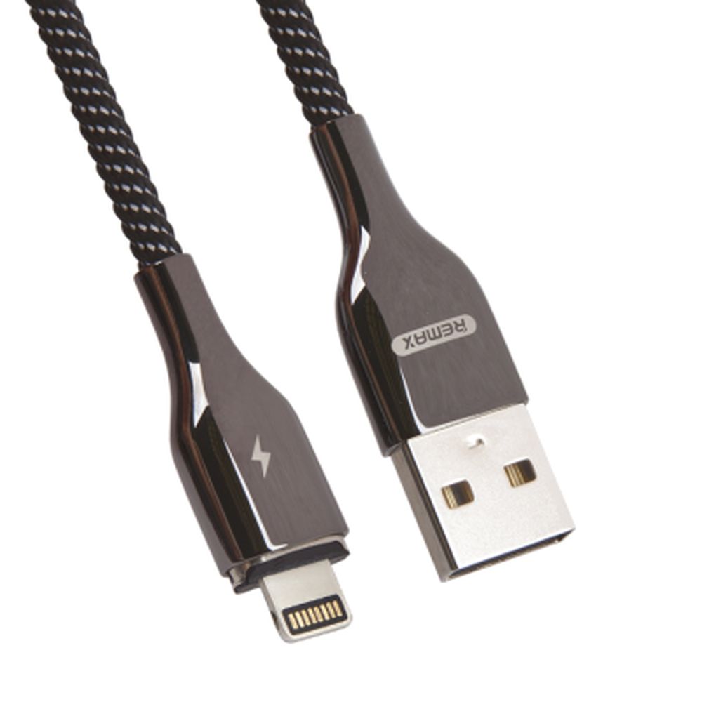USB кабель REMAX RC-158i Magn Lightning 8-pin, 3А, магнитный, 1м, нейлон (черный)