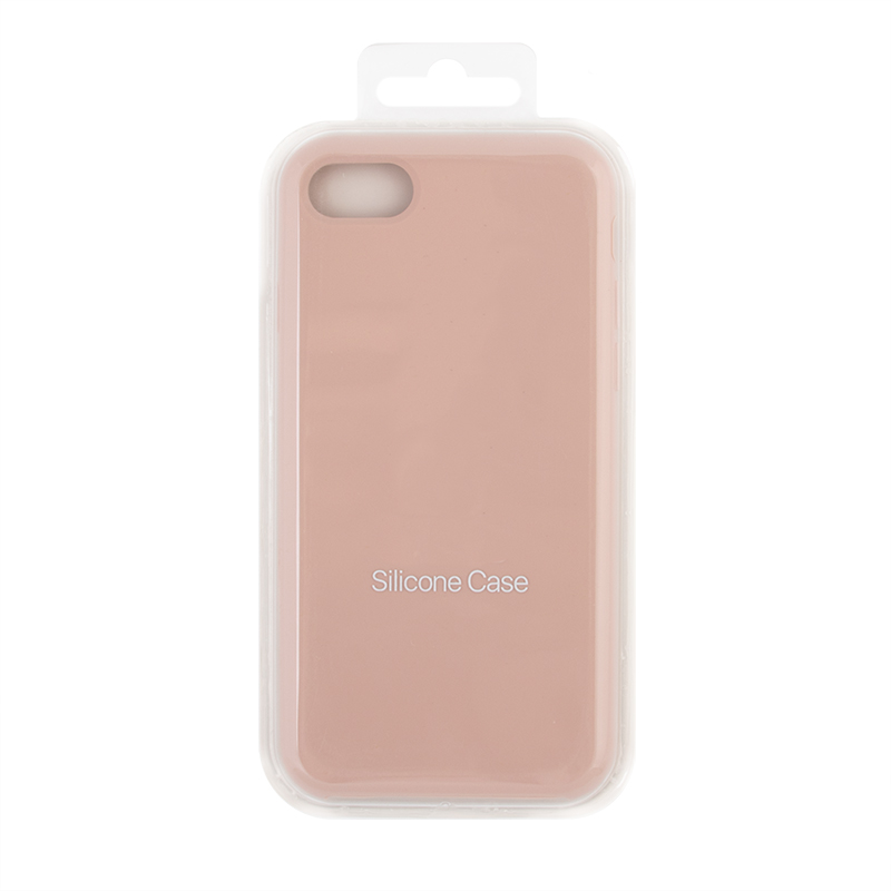 Силиконовый чехол "Silicone Case" для iPhone SE 2/8/7 (розовый песок, блистер)