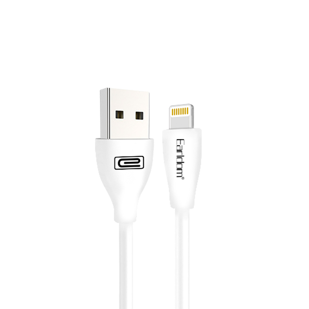 USB кабель Earldom EC-087I Lightning 8-pin, 2.4А, 1м, TPE (белый)